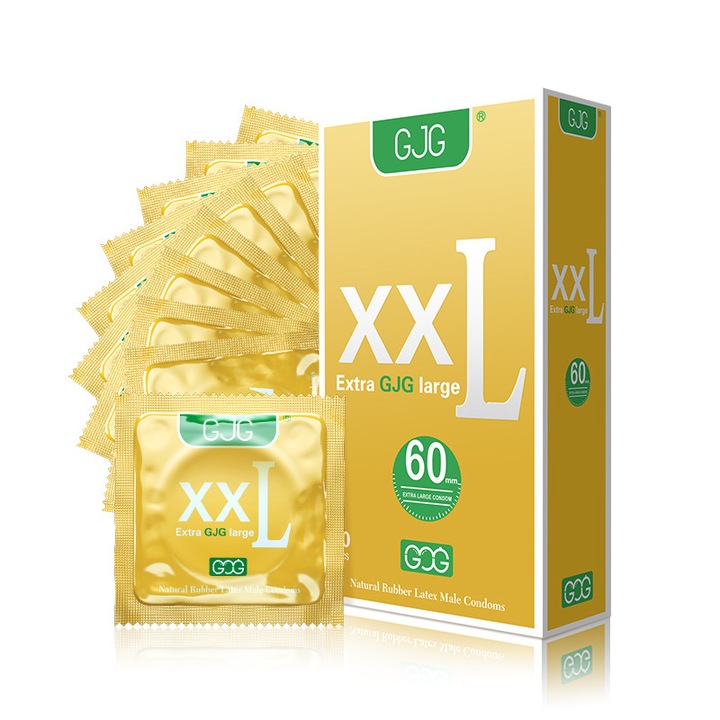 Презервативи Intense xxL, GJG, латекс, 60 мм, 10 бр., прозрачни