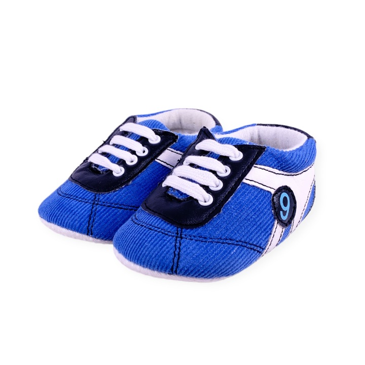 Chippo 30103-BL-13 babacipők, 13-as méret, Eco bőr, textil, 11 cm, 19 EU, kék