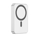 Baterie Externa Wireless Slim MagSafe iCharge Ronic 10.000 mAh, Compatibila iPhone 12-17 Pro si Android, Power Bank cu Incarcare Rapida MagSafe 15W, Portabila, Cablu Type-C, Alb
