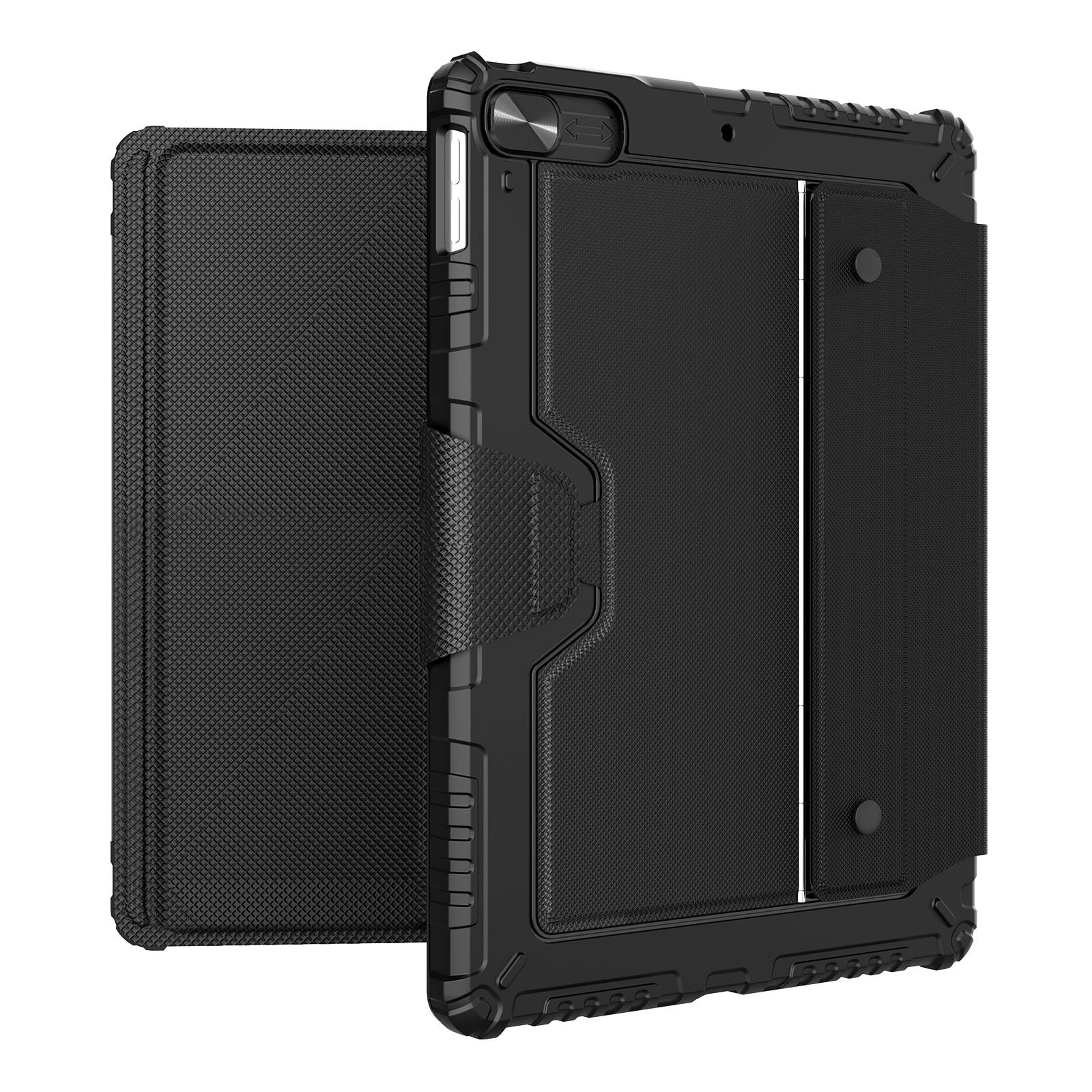 Husa pentru iPad Air 10.9" 2020 / iPad Air 4 / iPad Air 5 / iPad Pro 11 (2020/2021/2022), Bumper Combo, cu tastatura Bluetooth, detasabila si iluminata, Neagra