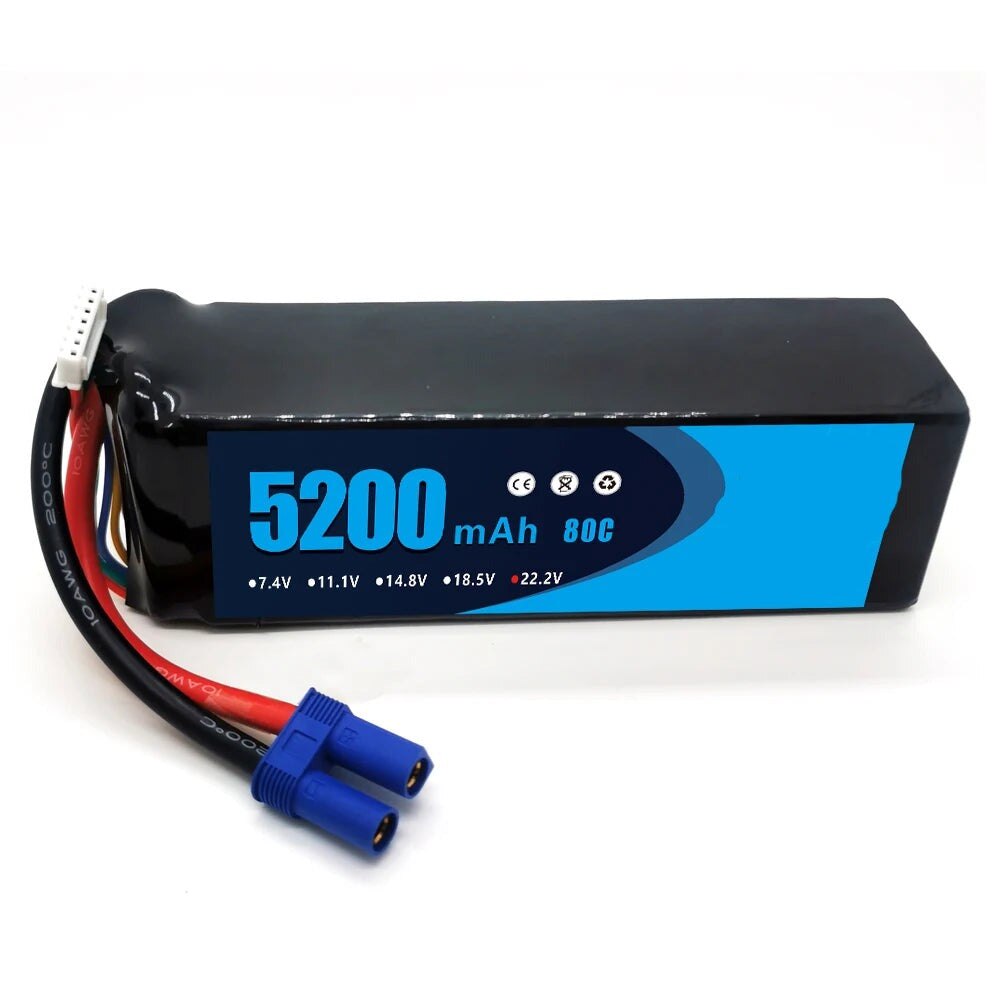 Baterie, 2 buc, 5200 mAH, 22, 2 V, EC5, negru - eMAG.ro