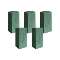 Burete Floral Verde pentru Flori Proaspete si Artificiale. Set de 5 Bureti Florali Umezi si Uscati pentru Nunti, Aniversari, Decor Acasa, Birou si Gradina