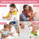 Kit mini imprimanta termica, Bolongking, 19 bucati, control aplicatie pentru conectivitate Bluetooth, compatibil iOS/Android, 1200 mAh, USB, Roz