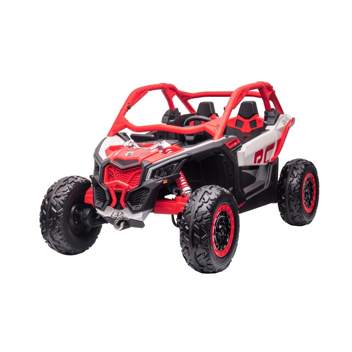Premier 4x4 Can-Am Maverick Force RC електрически UTV автомобил, 2 места, 12V, EVA гумени колела, седалка от екологична кожа, червен