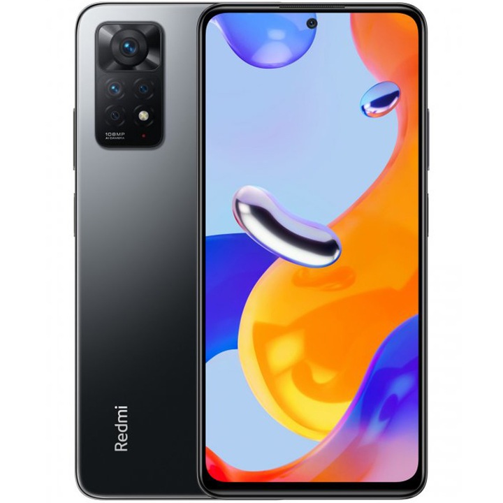 Мобилен телефон Xiaomi Redmi Note 11 Pro, Dual SIM, 128GB, 6GB RAM, 4G, Graphite Gray