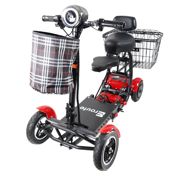 Mobilitás összecsukható elektromos robogó - Eroute FOLD 1 Li-ion 500W, Piros, engedély nélkül, 18 km/h