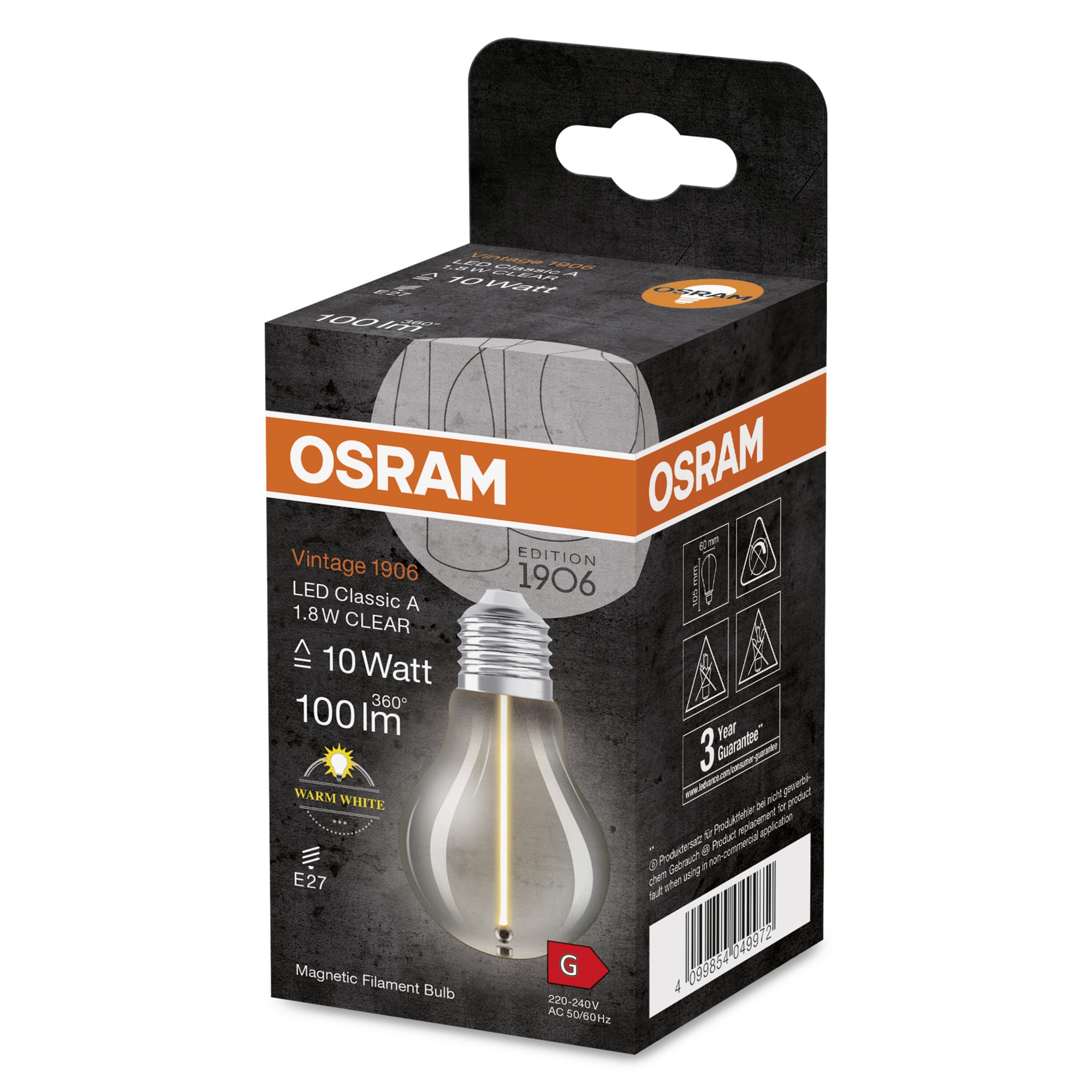 Osram Vintage 1906 LED E27 Special Filament Smokey 4.8W 100lm