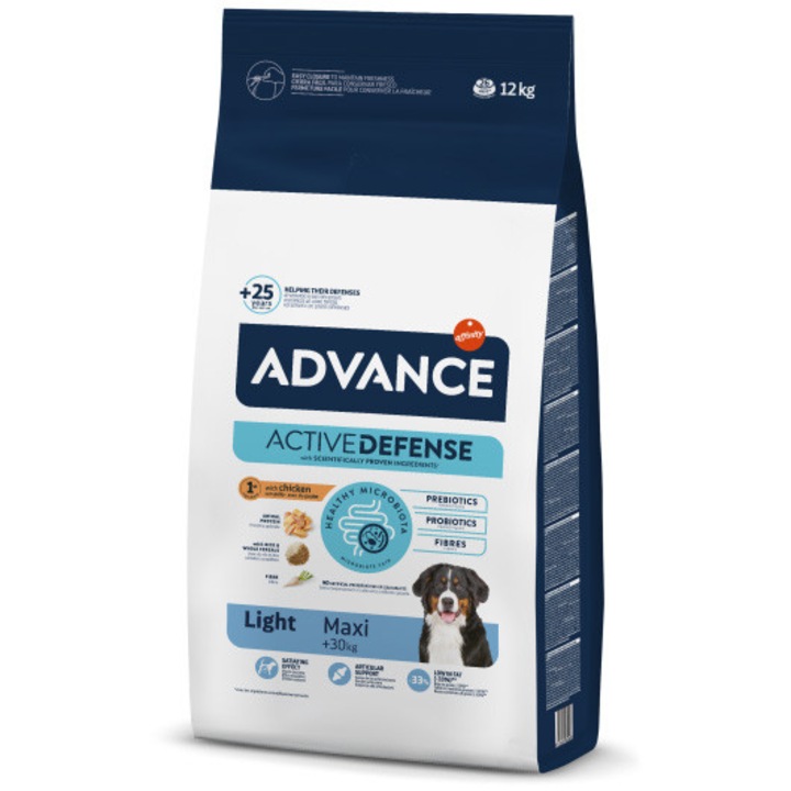 Hrana uscata pentru caini Advance, Maxi Light, 12 Kg