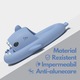 Papuci Rechin, Unisex, Albastru, 44-45