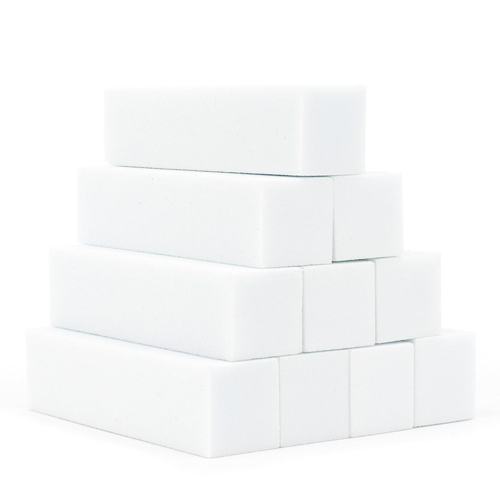 Buffere unghii, Lalill, 10 buc, Alb