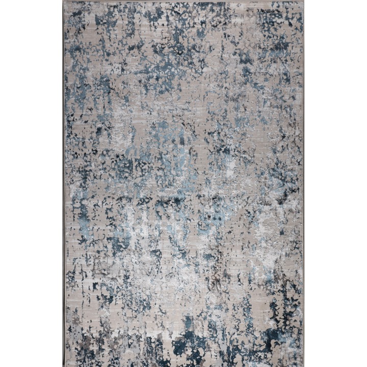 Covor pacifico31 080x150cm albastru din poliester material 3D soft touch