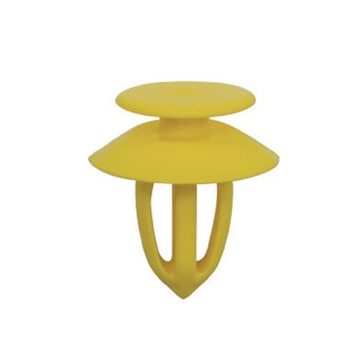 Set 5 clipsuri auto Restagraf, 7.4 mm, plastic, galben, pentru fixare panouri usi