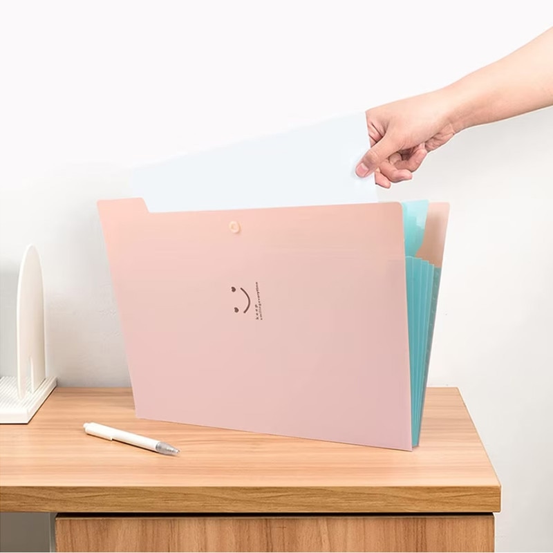 Set 2 foldere cu fisiere extensibile, A4, Plastic, Roz/Albastru - eMAG.ro