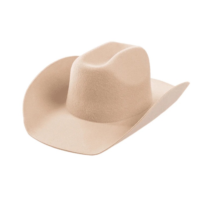 Palarie dama, bej, din lana, stil cowboy, Malena, Pursehuit