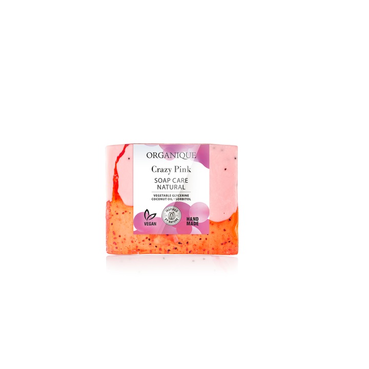Crazy Pink натурален, веган сапун, Organique Cosmetics, 100 гр