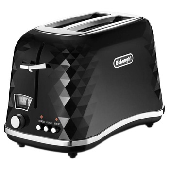 Prajitor de paine De'Longhi Brillante CTJ 2003.BK, 900 W, 2 Felii, Control electronic rumenire, Negru Prajitor de paine De'Longhi Brillante CTJ 2003.BK, 900 W, 2 Felii, Control electronic rumenire, Negru
