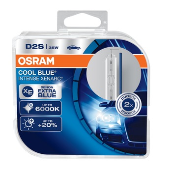 Set 2 Becuri auto far Xenon Osram D2S Cool Blue Intense, up to 20%, 35W Set 2 Becuri auto far Xenon Osram D2S Cool Blue Intense, up to 20%, 35W