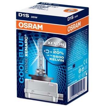 Bec auto Xenon pentru far Osram D1S Cool Blue Intense, up to 20%, 35W, 1 Buc Bec auto Xenon pentru far Osram D1S Cool Blue Intense, up to 20%, 35W, 1 Buc