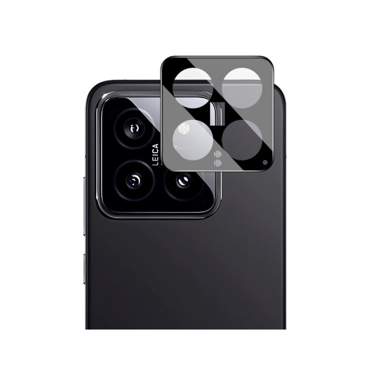 Folie Camera pentru Xiaomi 14 - Techsuit Full Camera Glass - Black