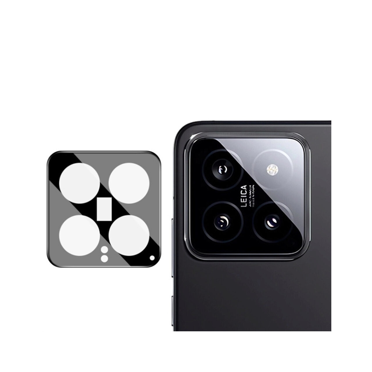 Folie Camera pentru Xiaomi 14 - Techsuit Full Camera Glass - Black