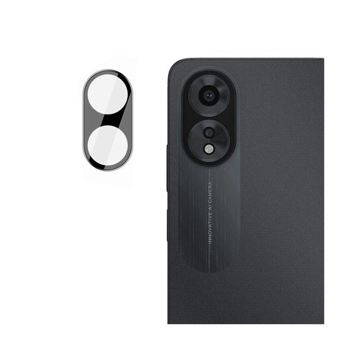 Kamerafilm Oppo A38 Techsuit teljes kameraüveghez, fekete
