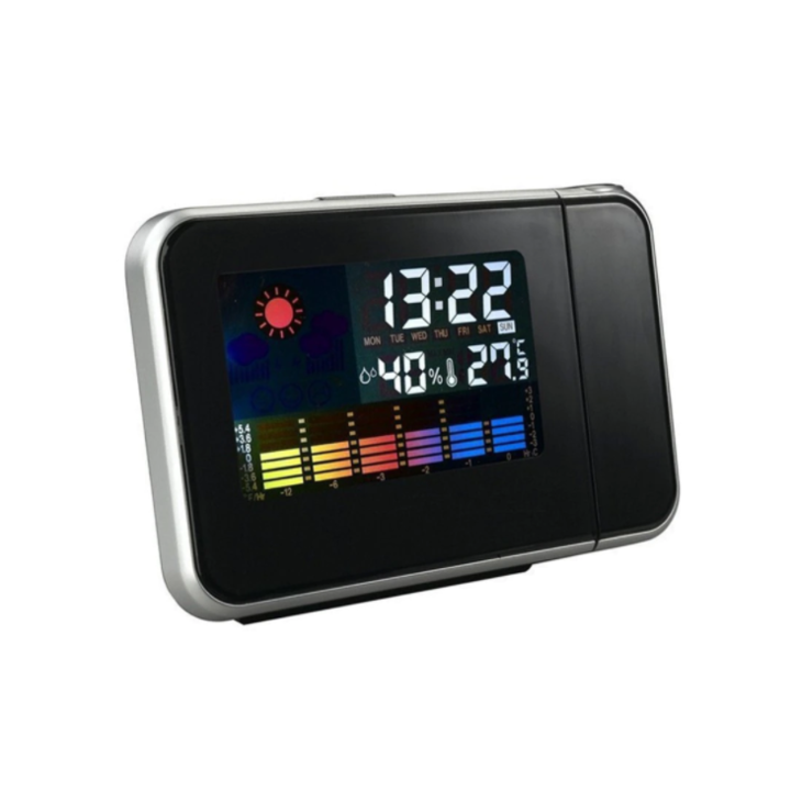 Ceas cu proiectie permanenta, alarma si statie meteo de interior ATT®