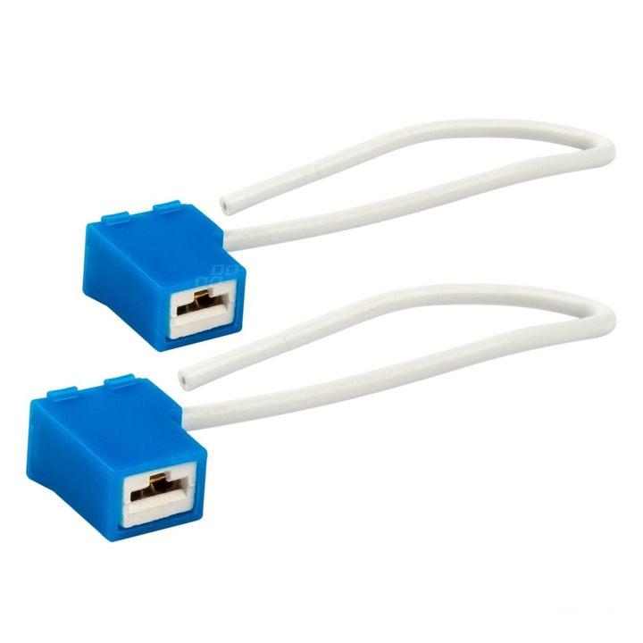 Set 2 mufe ceramice unghiulare soclu H1/H3, rezistente termic