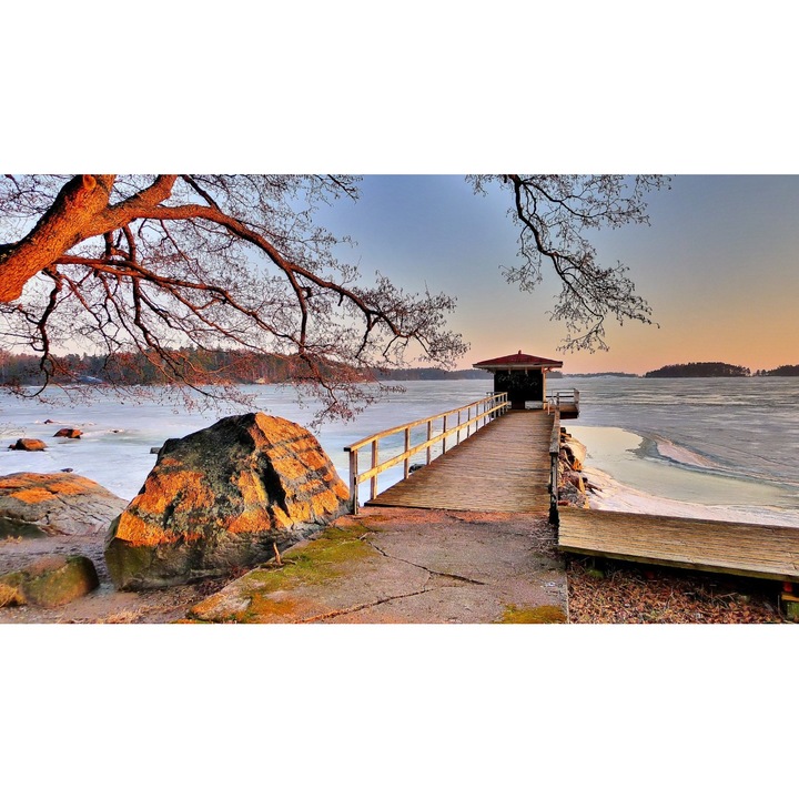 Tablou Canvas, Pontonul De Pe Lac, 75x50 cm