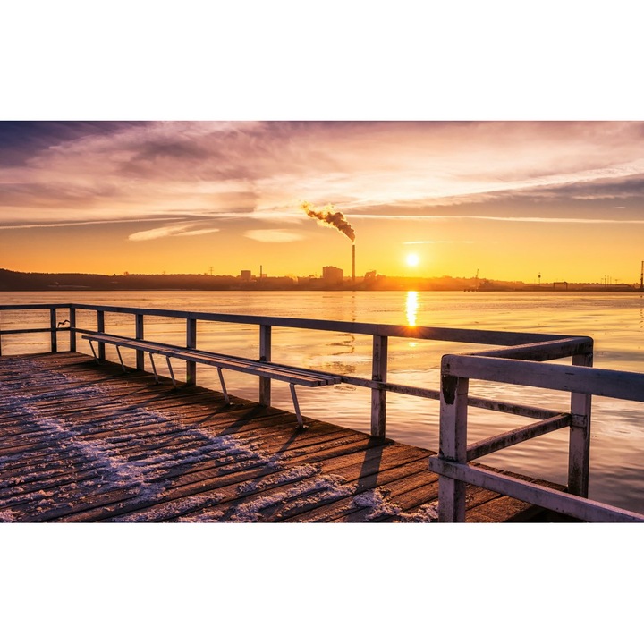 Tablou Canvas, Pontonul De La Apus De Soare, 40x30 cm