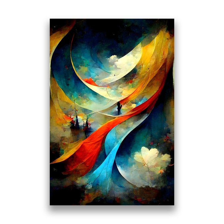 Първокласна картина на платно, LuxCanva® A1307, Сладка мечта, 60 X 90 CM, 100% памучно платно 400g/m2, Дървена рамка, Всекидневна, Мечти, Сън, Абстракция, Спалня, Живи цветове