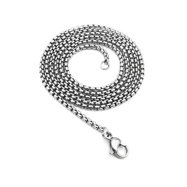 Lant inox pentru pandantiv, medalion, otel inoxidabil, PS Personal Style, grosime 2 mm, lungime 60 cm