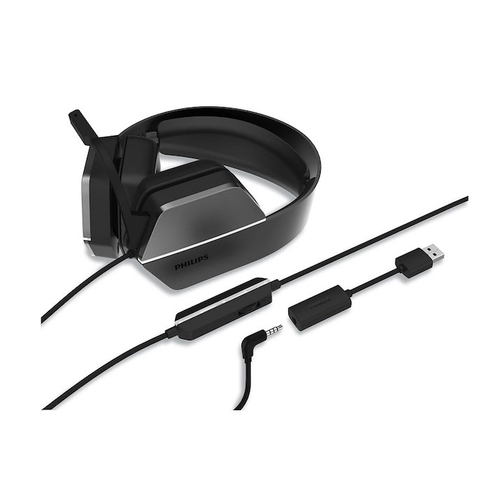 Casti gaming, Hiditec, GHE010003, ARGB, Negru