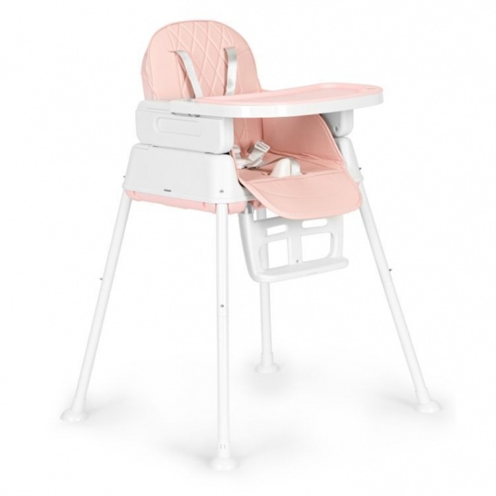 Ecotoys HA-009 3 az 1-ben gyermek étkezőszék - rózsaszín