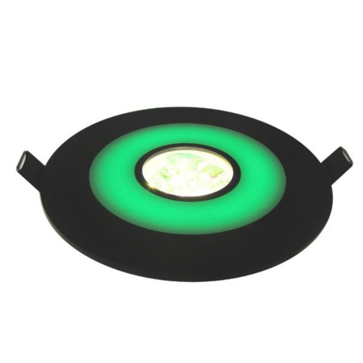 Spot LED, Bowi, 3W, Negru\Verde