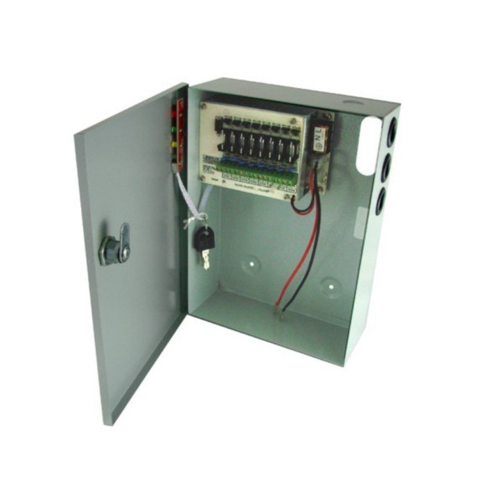 Sursa de alimentare de rezerva CCTV, Bowi, 12V, Metal, Argintiu