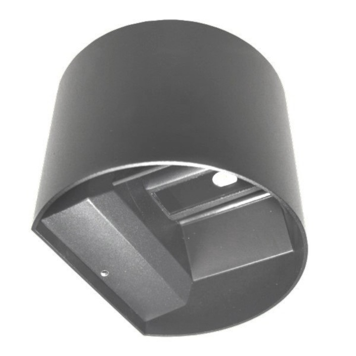 Corp de iluminat exterior, BOWI Kreon, LED 2x3W, 4000K, reglabil 0-120°, IP54, 130x108x98mm, Gri