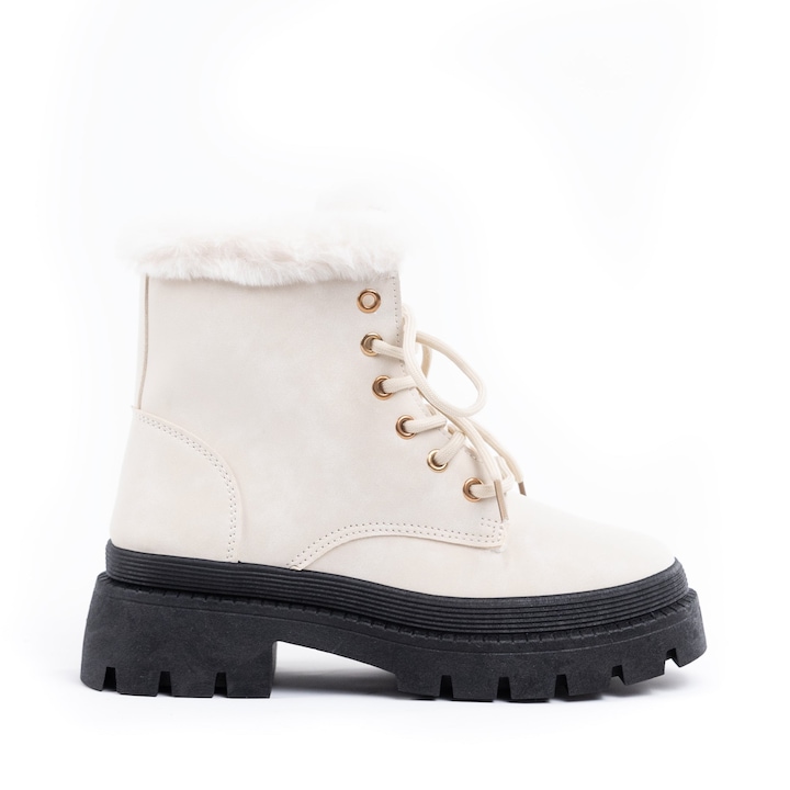 Ghete dama crem imblanite Imalia 39