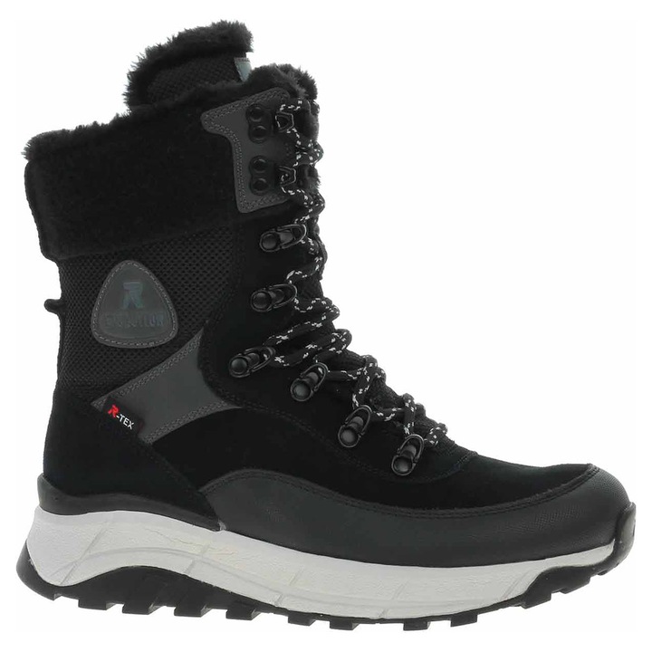 Botine dama Rieker W0066-00 negru, Negru, 38
