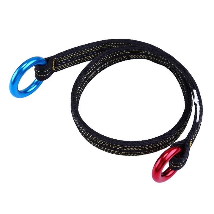 Franghie de alpinism portabila, durabila, de inalta rezistenta, 110 cm, cu bucla, franghie de salvare in copaci pentru catarare, pentru protectia impotriva caderii, arboristi, cataratori in copaci