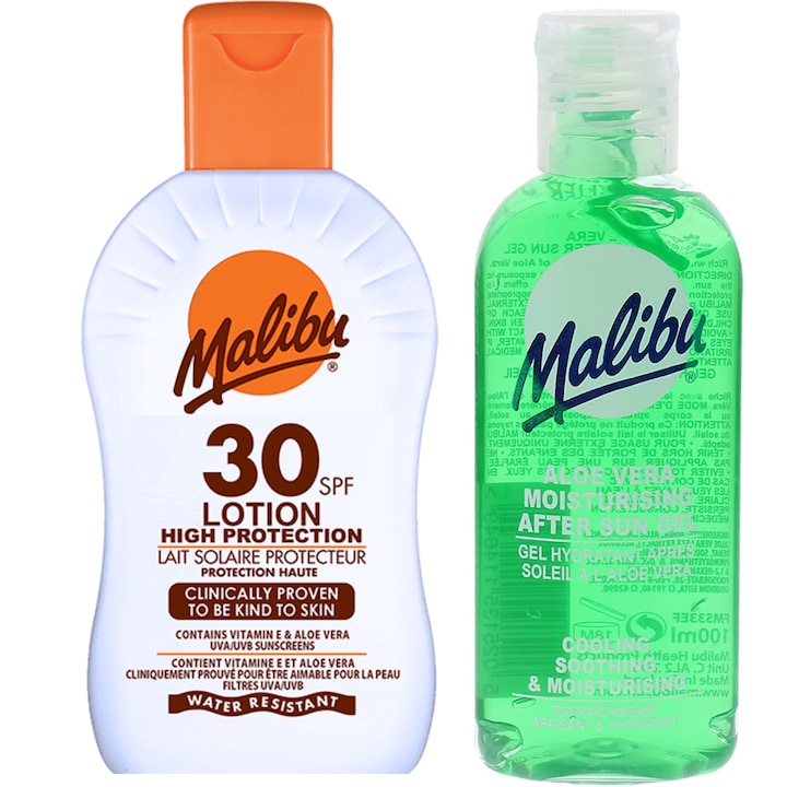 Set balsam/gel pentru corp, Malibu, 2x100 ml