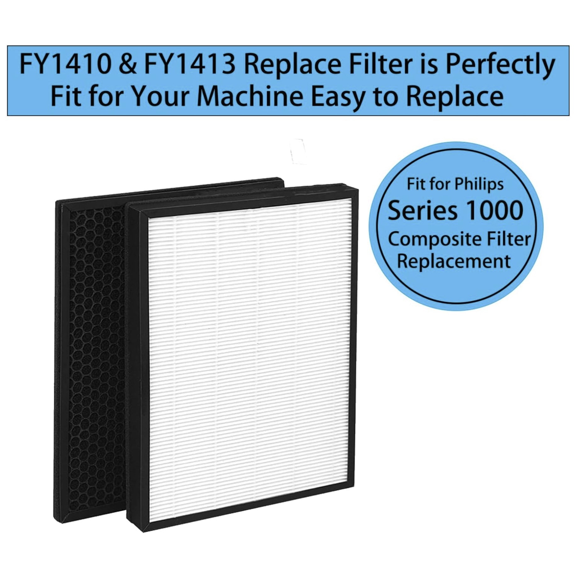 Hepa филтър тип FY1410/30 и FY1413/30 за Philips AC1214/10 AC1215 AC1217  AC2729/10 
