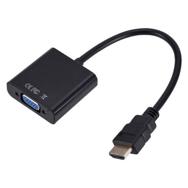 HDMI към VGA конвертор, Welora®, Интегриран 3,5 mm аудио жак кабел ...
