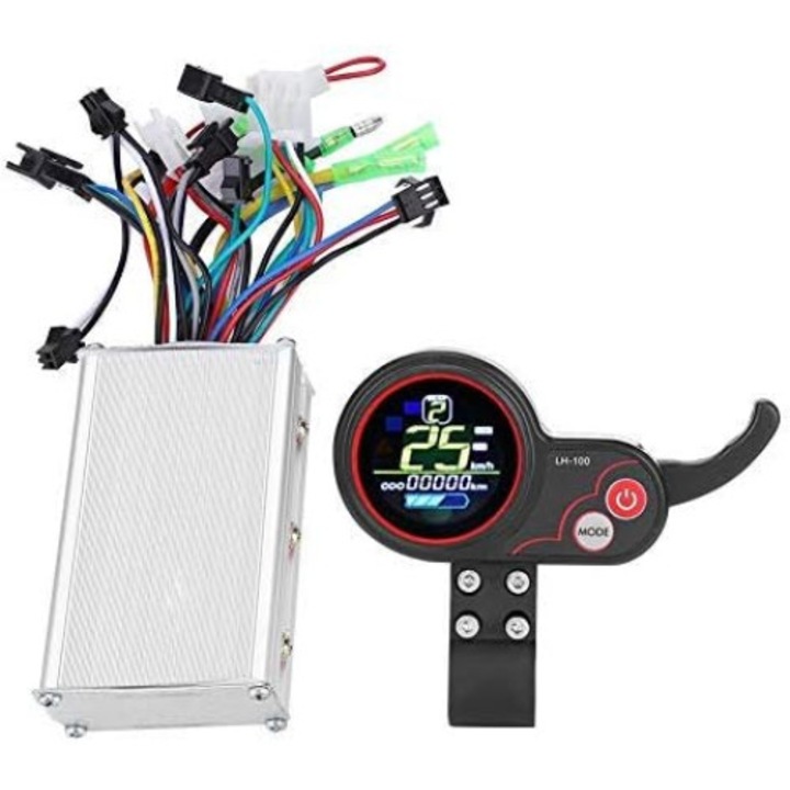 Elektromos robogó vezérlőpanel, Jormftte, LCD kijelző, Fekete