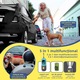 Lesa, centura de siguranta pentru masina pentru caini, iPetba, reglabila, fixare la tetiere, Albastru/Negru