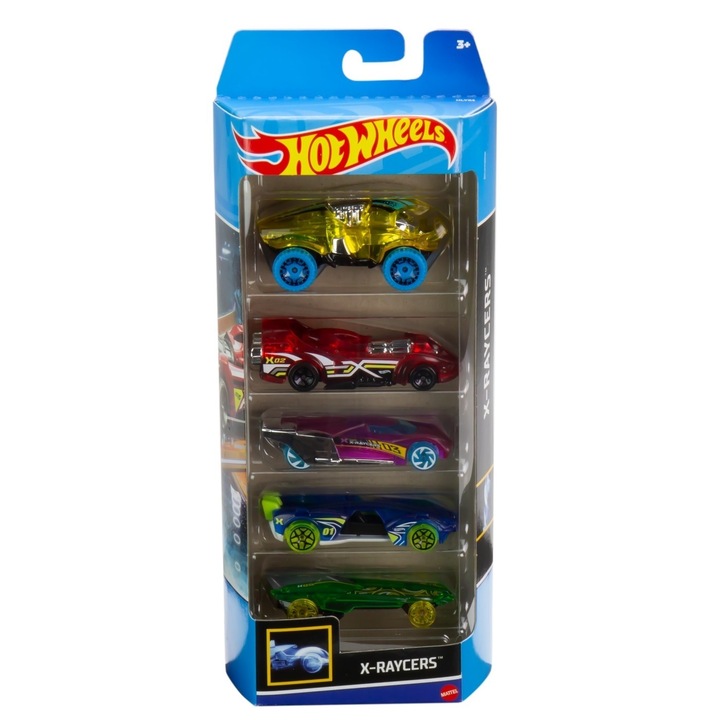 Hot Wheels játékautó szett - X-Raycers, 5 darabos