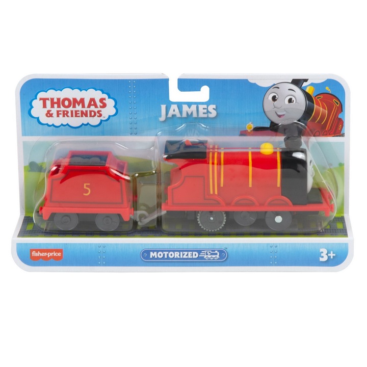 Locomotiva motorizata Thomas & Friends - James, cu vagon