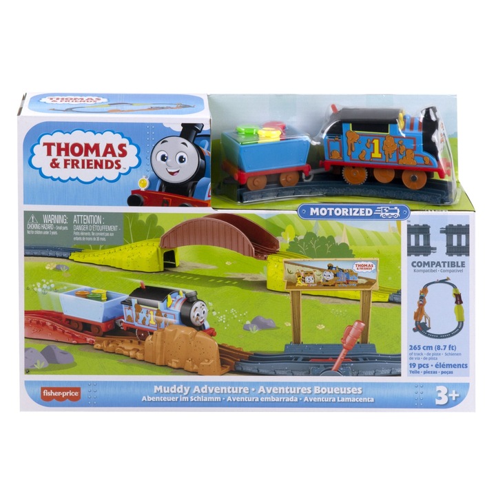 Set de joaca Thomas & Friends - Muddy motorizata si accesorii