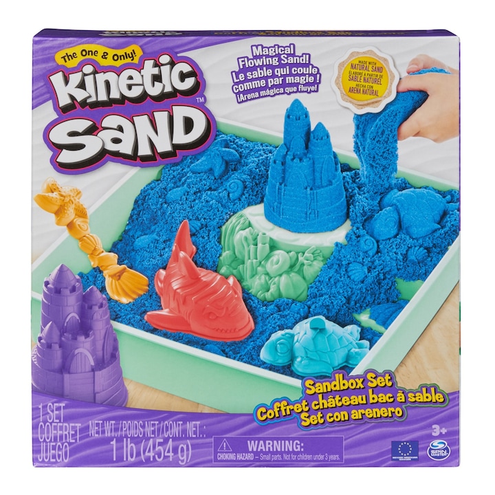 Set Kinetic Sand - Nisip Kinetic, Set Complet, albastru