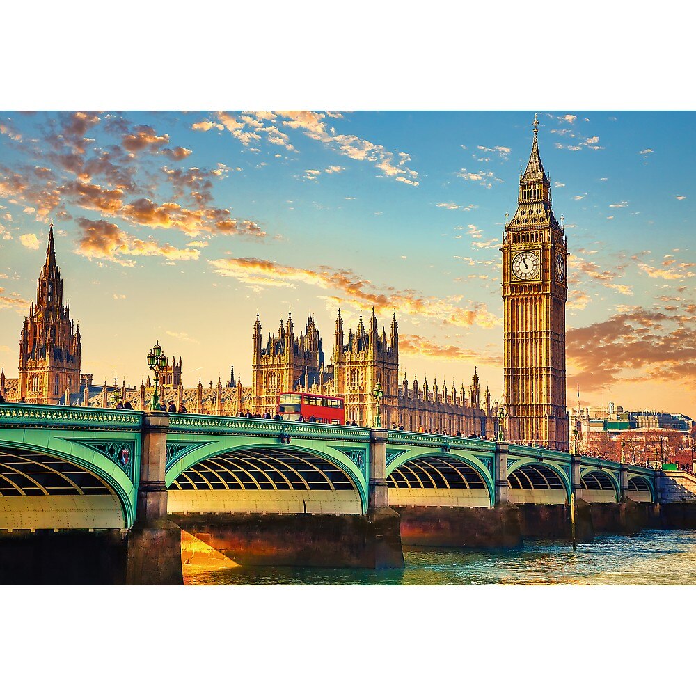 Trefl Puzzle 1000 Pezzi Tower Bridge, Londra - Panorama 68,3x48 Cm - Per Adulti E Bambini Da 12 Anni - 2