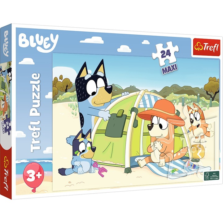 Пъзел Maxi Trefl - Bluey, Най-хубавият ден, 24 части